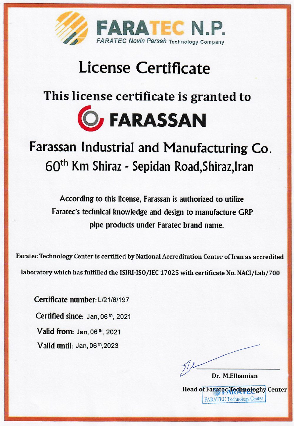 faratec license